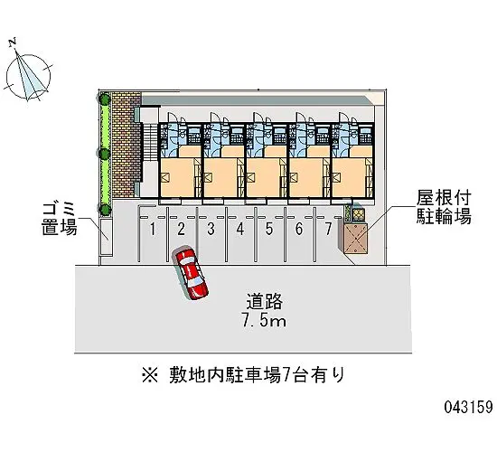 ★手数料０円★越谷市三野宮　月極駐車場（LP）